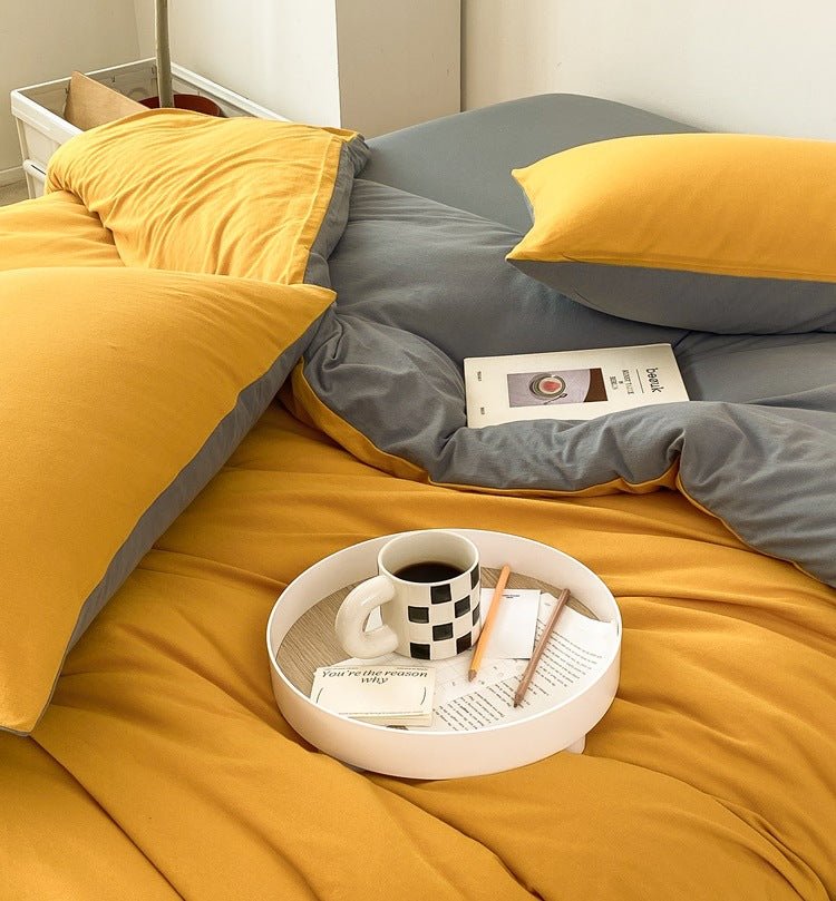 Sorrel Earthy Jersey Knit Bedding Set - room scene