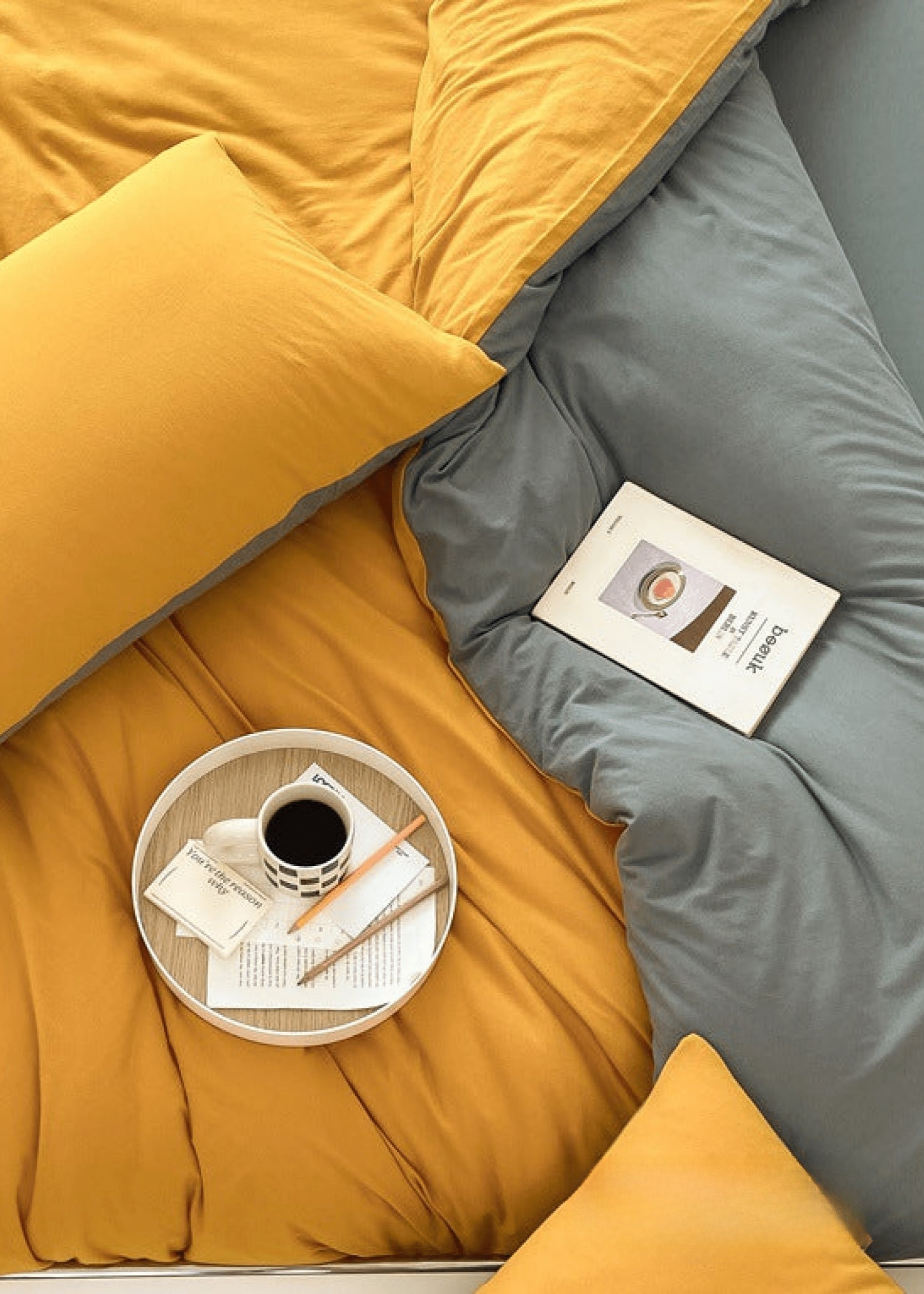 Sorrel Earthy Jersey Knit Bedding Set - room scene