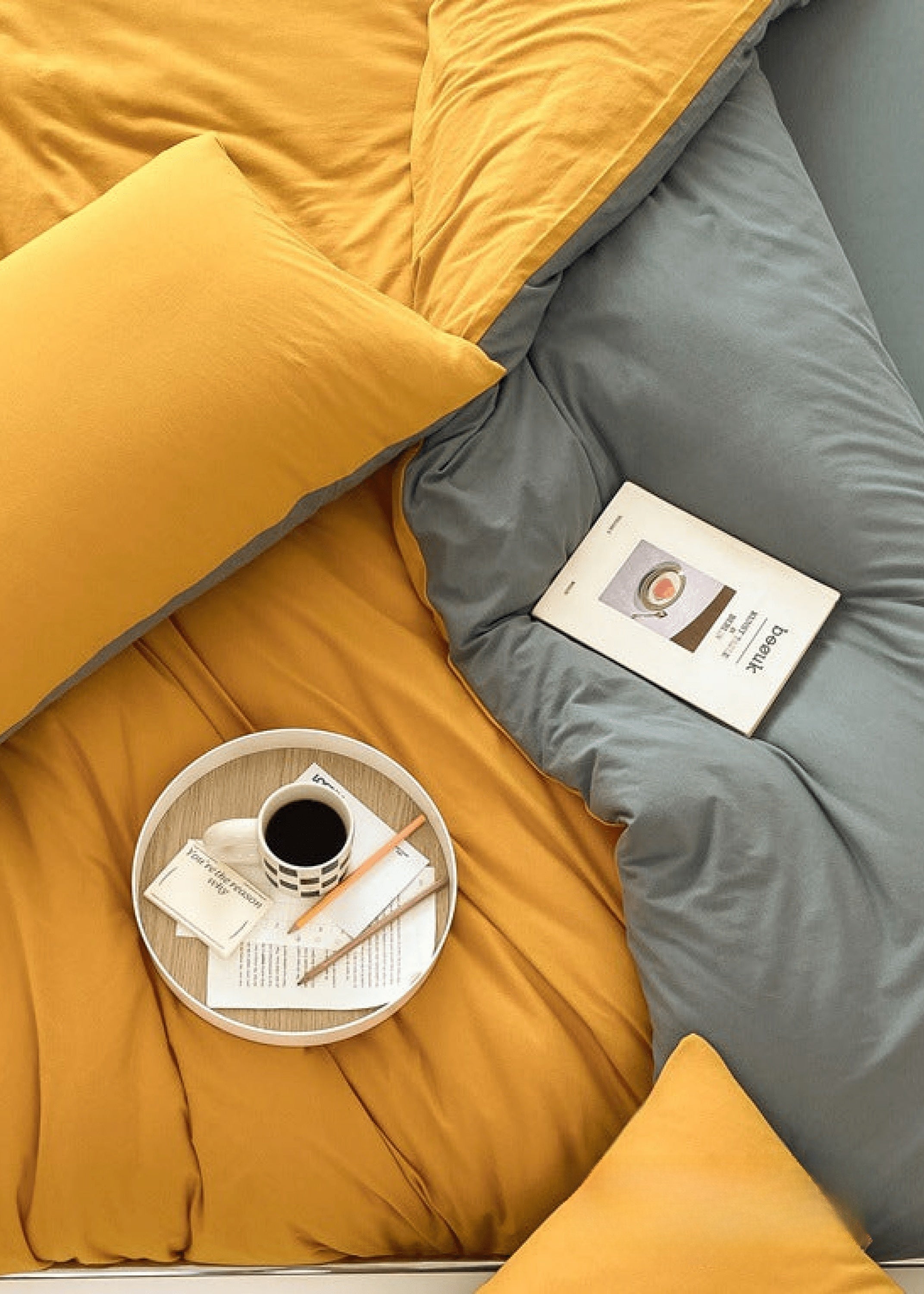 Sorrel Earthy Jersey Knit Bedding Set - room scene
