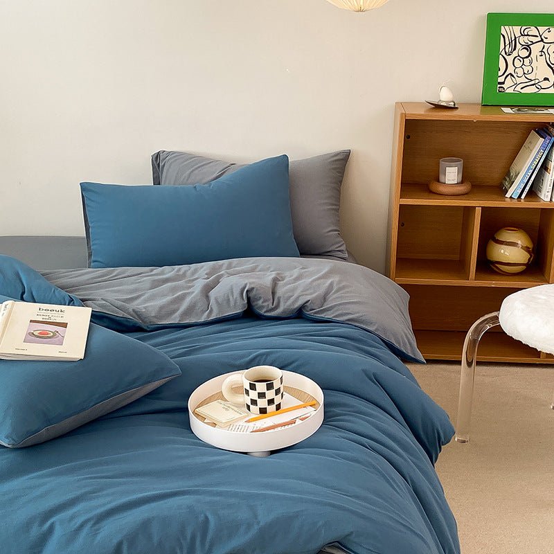 Sorrel Earthy Jersey Knit Bedding Set - Denim Fog
