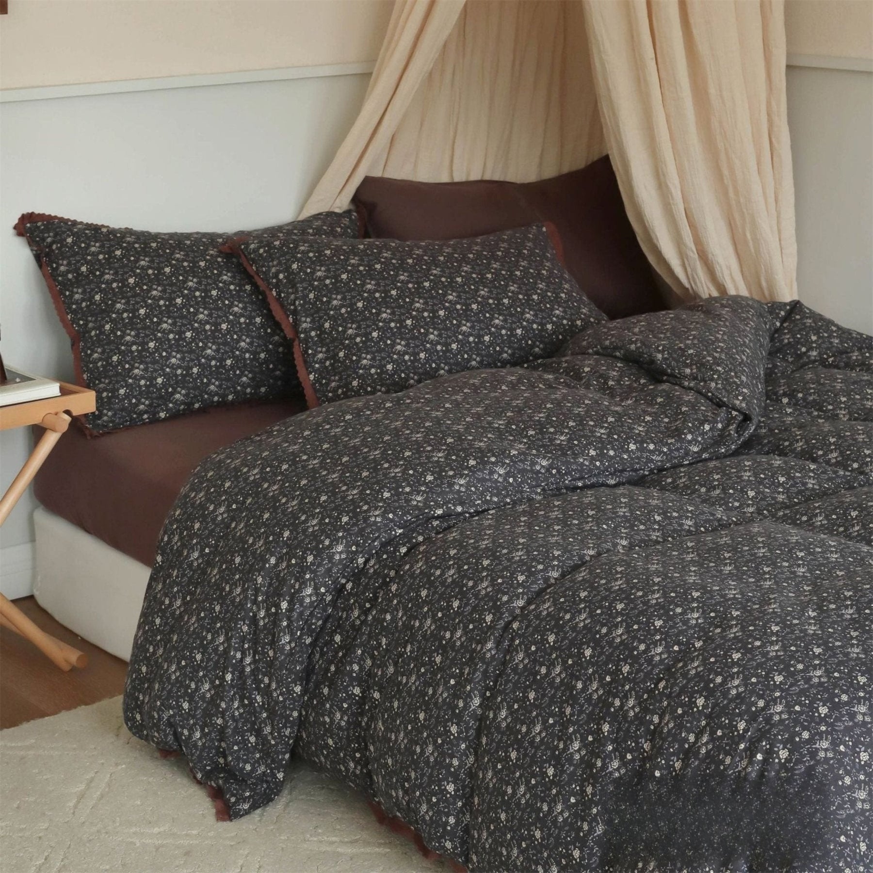 Winslow Ditsy Floral Jersey Cotton Bedding Set - Sable Floral