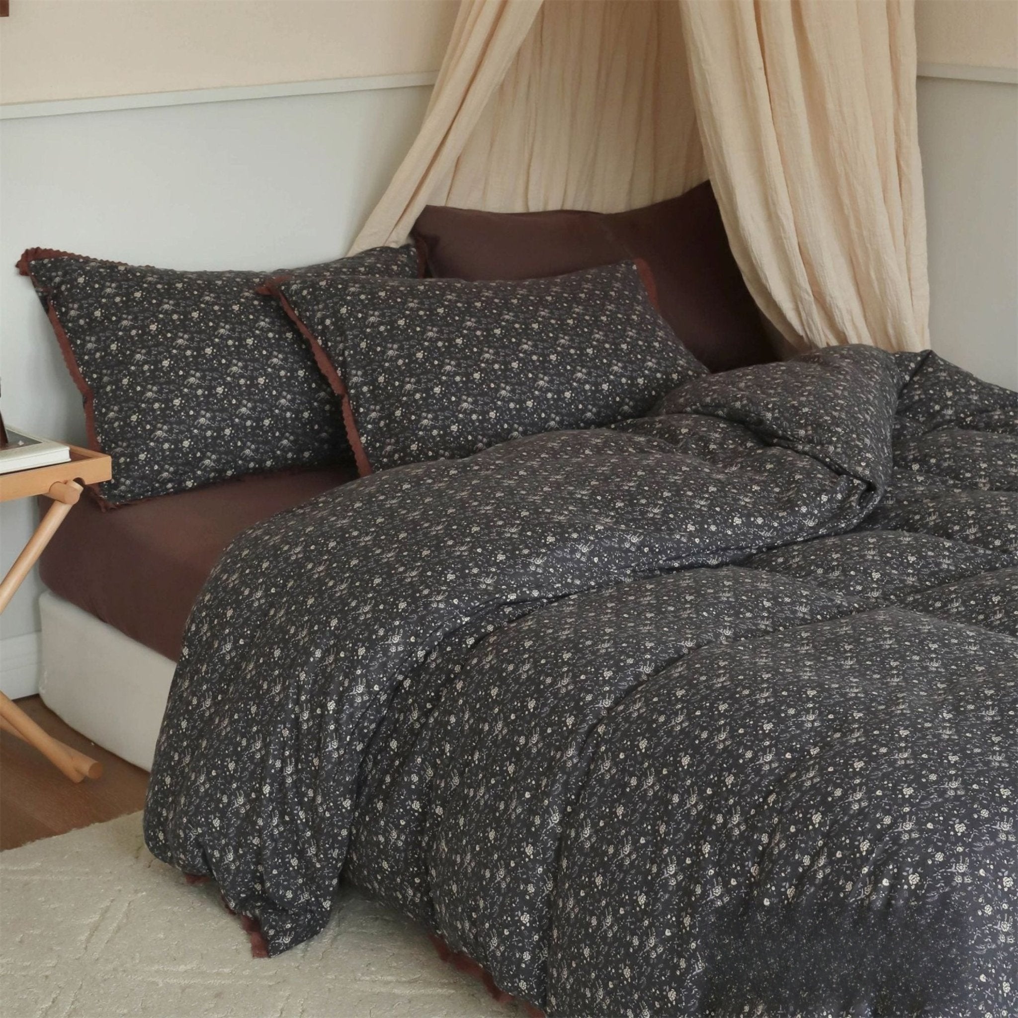 Winslow Ditsy Floral Jersey Cotton Bedding Set - Sable Floral