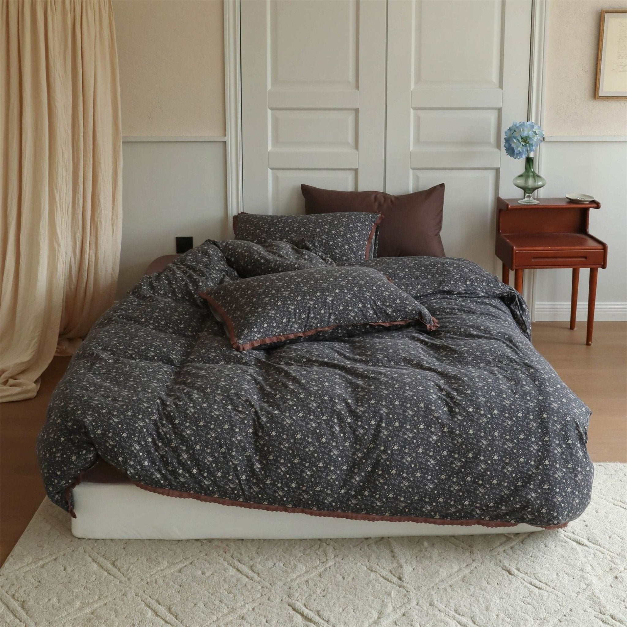 Winslow Ditsy Floral Jersey Cotton Bedding Set - Sable Floral