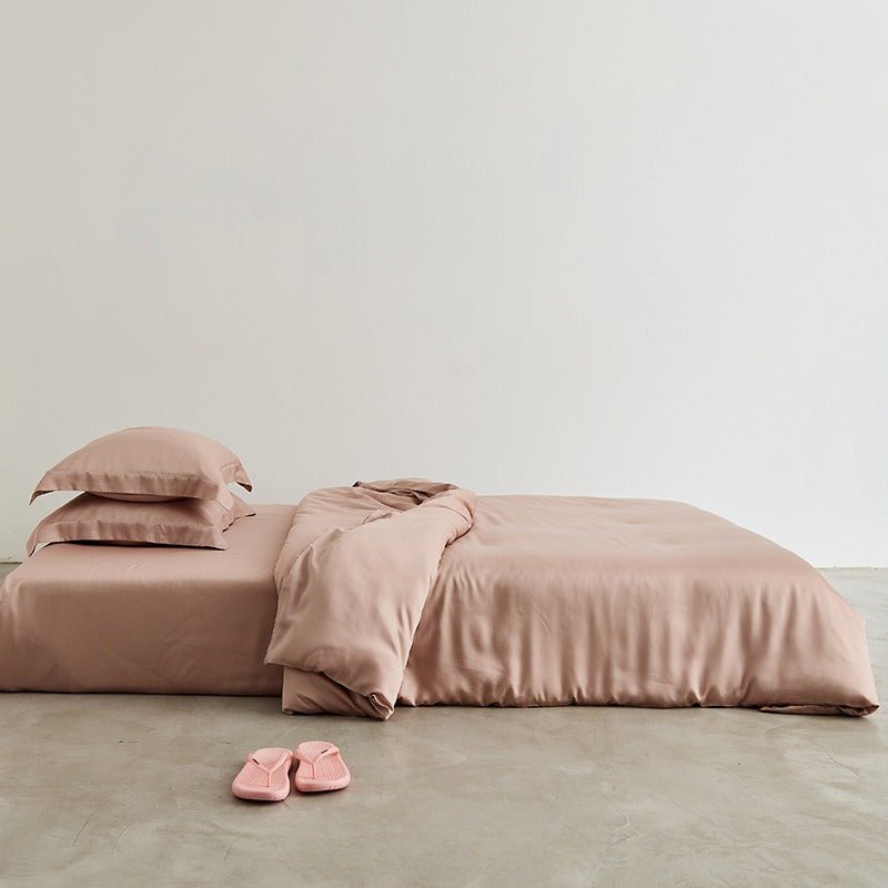 Bexley Washed Cooling Tencel Bedding Set - Salmon Rose