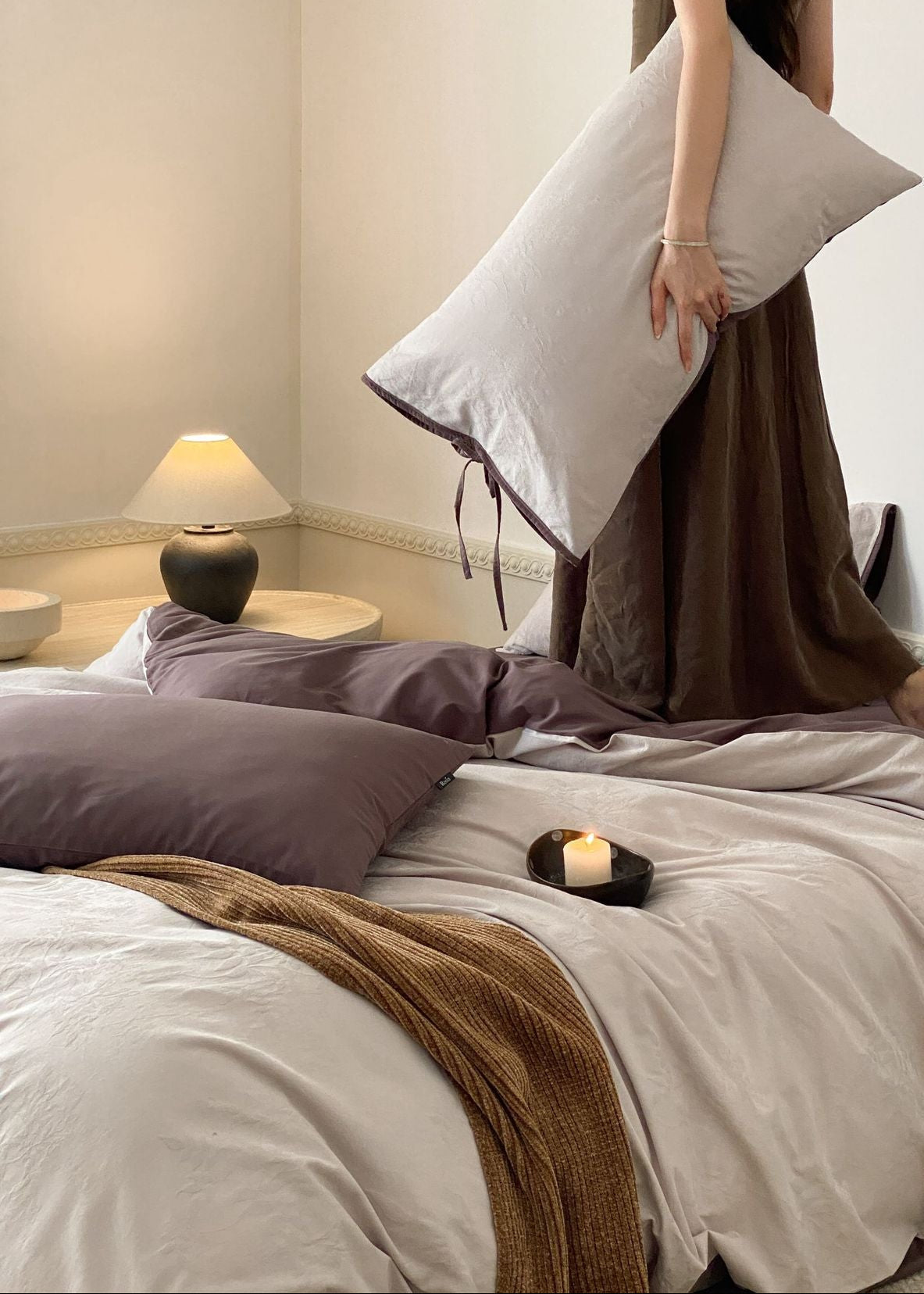 Odile Brushed Cotton Bedding Set - room scene