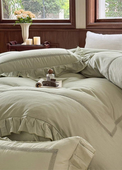 Petrina Ruffle Double Gauze Bedding Set - room scene