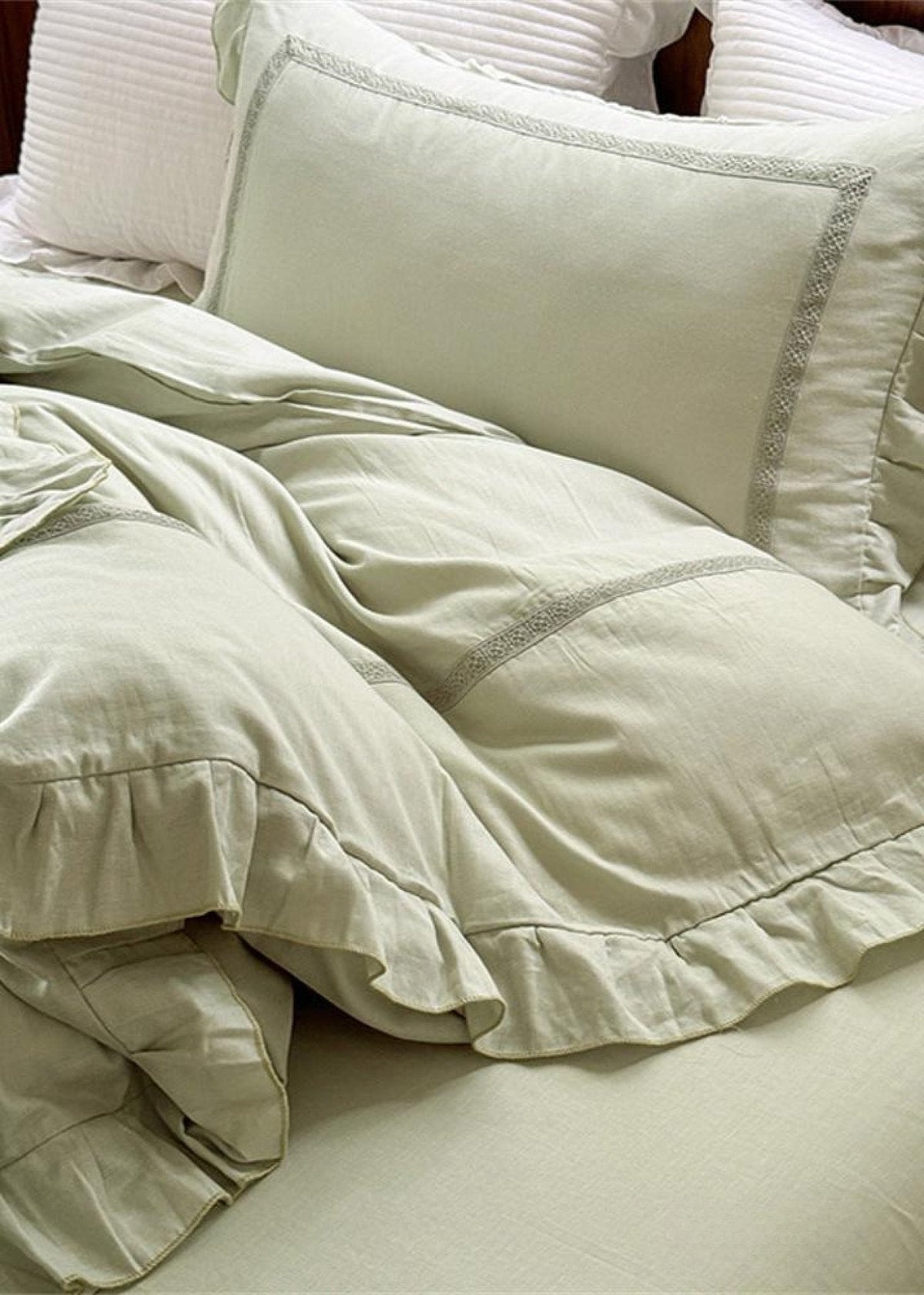 Petrina Ruffle Double Gauze Bedding Set - room scene