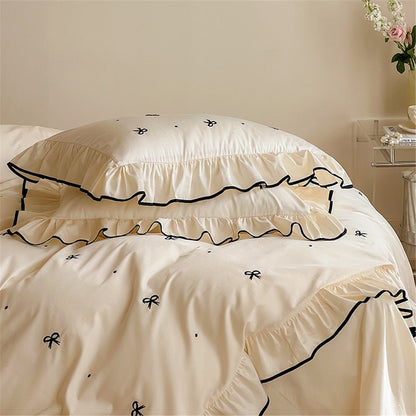 Perrine Ribbon-Embroidered Cotton Bedding Set - room scene