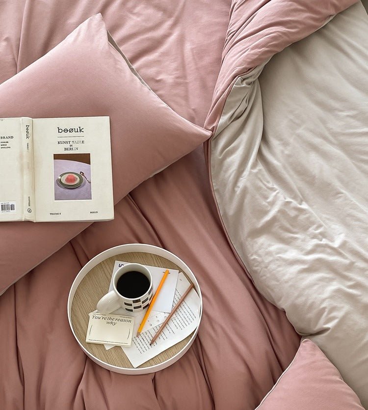 Sorrel Earthy Jersey Knit Bedding Set - Rose Ash