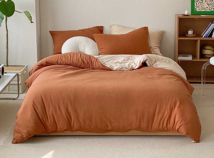 Sorrel Earthy Jersey Knit Bedding Set - room scene