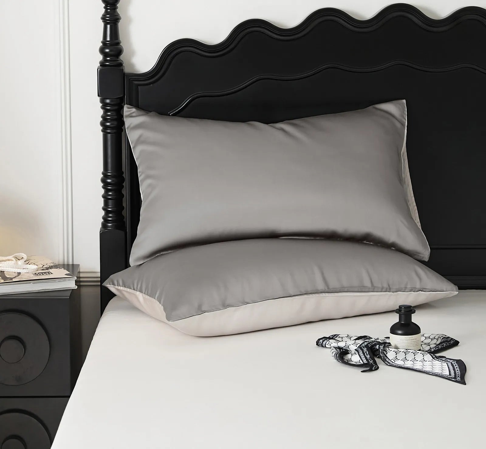 Soft pastel cooling Tencel pillowcase with a smooth minimalist design - RoomDen