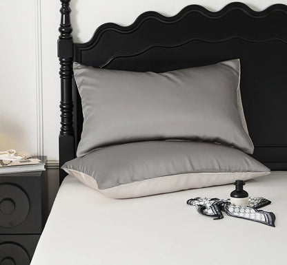 Soft pastel cooling Tencel pillowcase with a smooth minimalist design - RoomDen