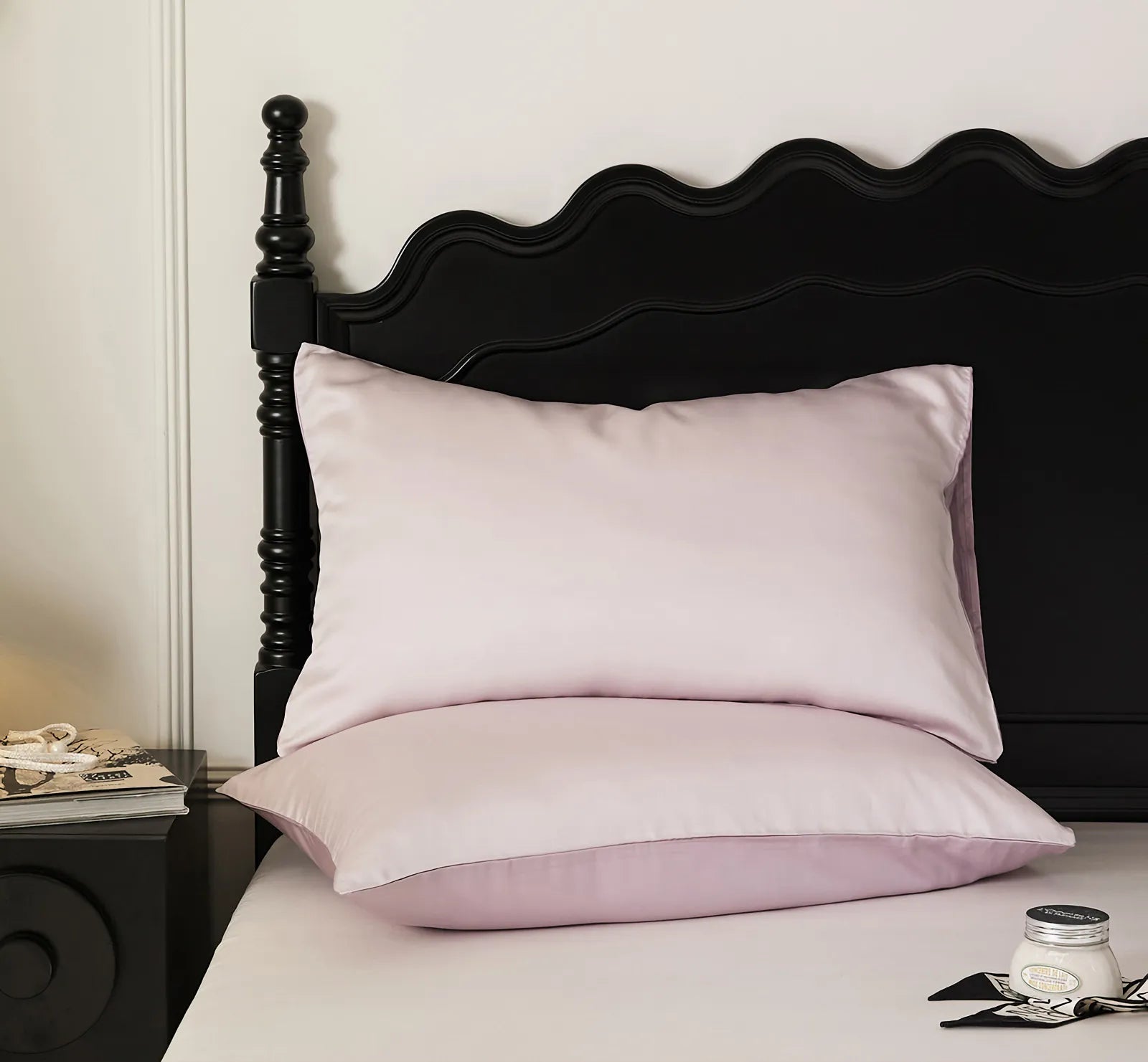 Soft pastel cooling Tencel pillowcase with a smooth minimalist design - RoomDen