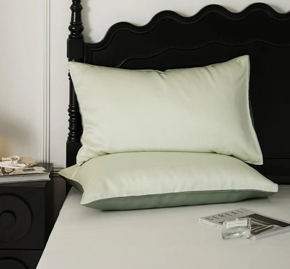 Soft pastel cooling Tencel pillowcase with a smooth minimalist design - RoomDen