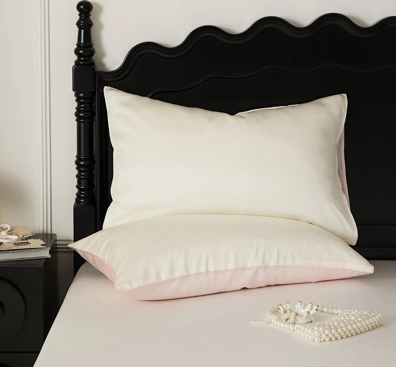 Soft pastel cooling Tencel pillowcase with a smooth minimalist design - RoomDen