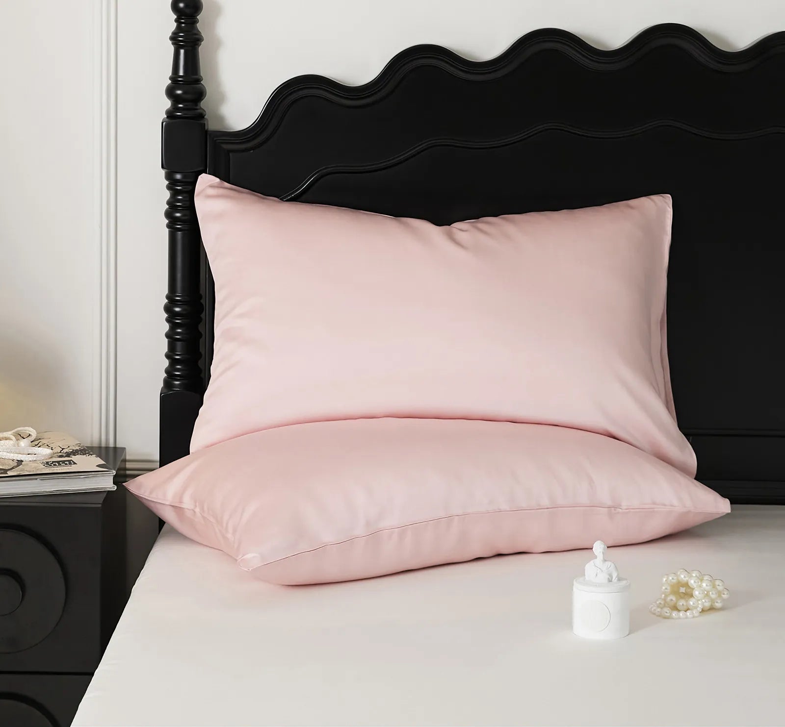 Soft pastel cooling Tencel pillowcase with a smooth minimalist design - RoomDen