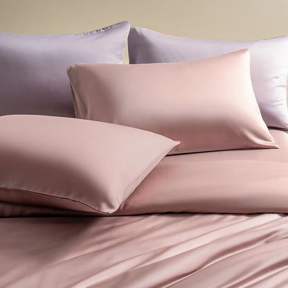 Cooling Tencel pillowcase with a smooth two-tone minimalist design – RoomDen