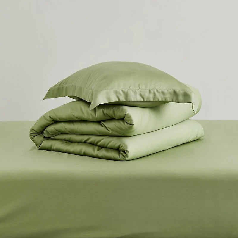 Washed lyocell bedding set – Forest Dusk, alternate bedroom composition - Roomden