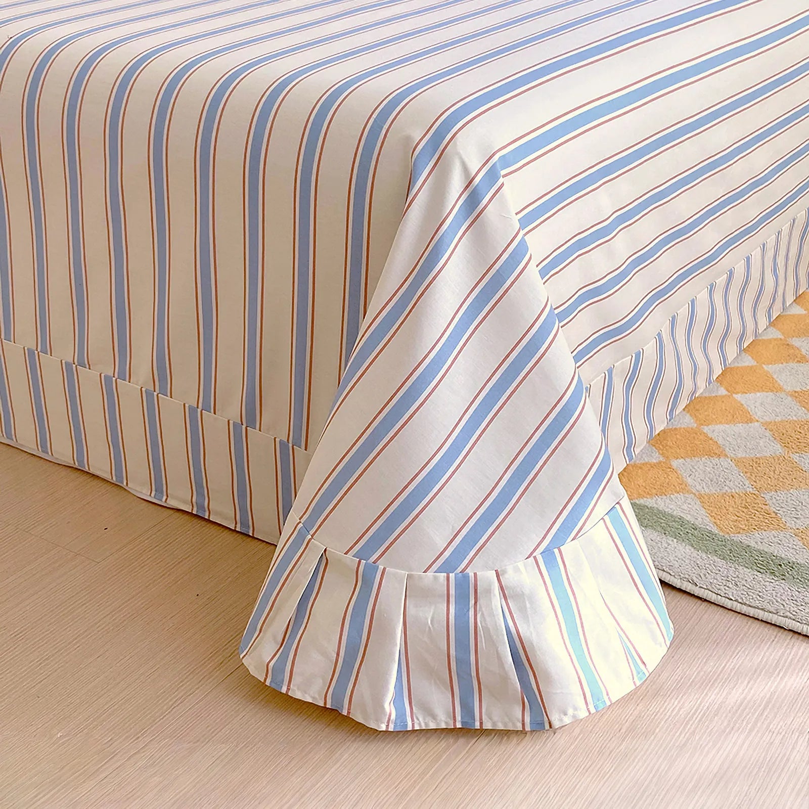 Washed cotton floral sheet set with soft breathable texture and gentle cottagecore style - RoomDen