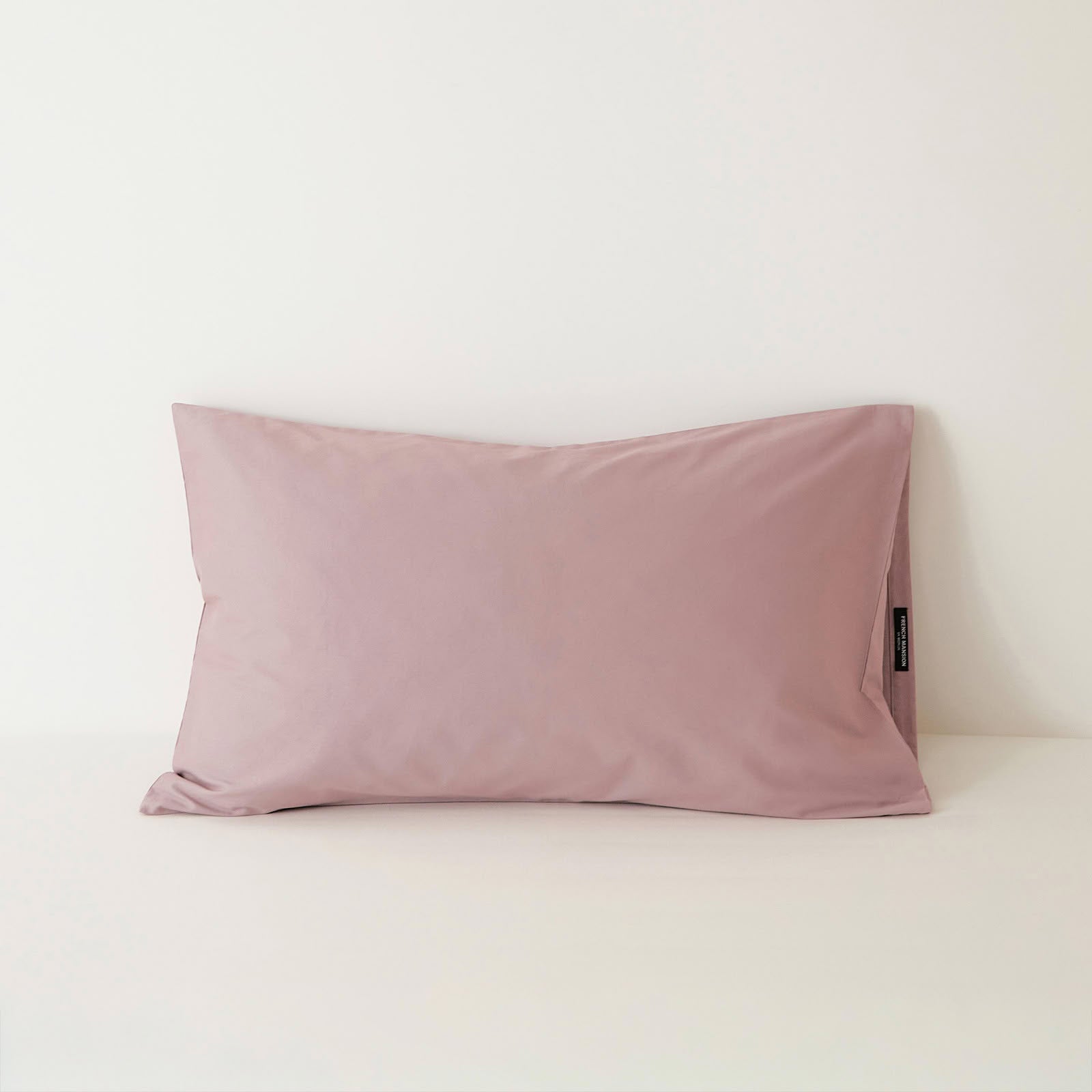 Muted solid washed cotton pillowcase in cozy minimalist style – RoomDen