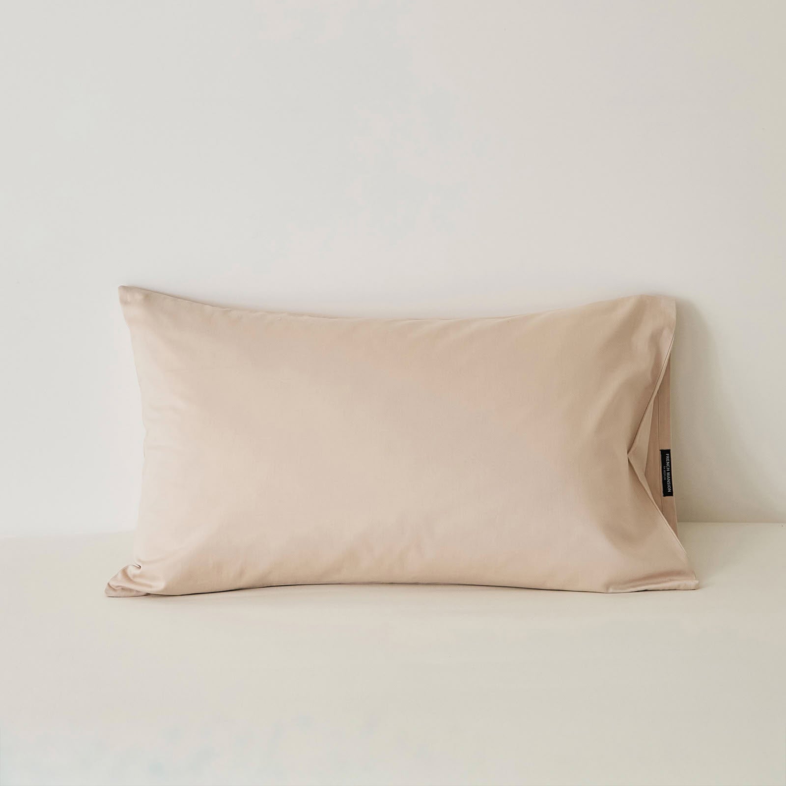 Muted solid washed cotton pillowcase in cozy minimalist style – RoomDen
