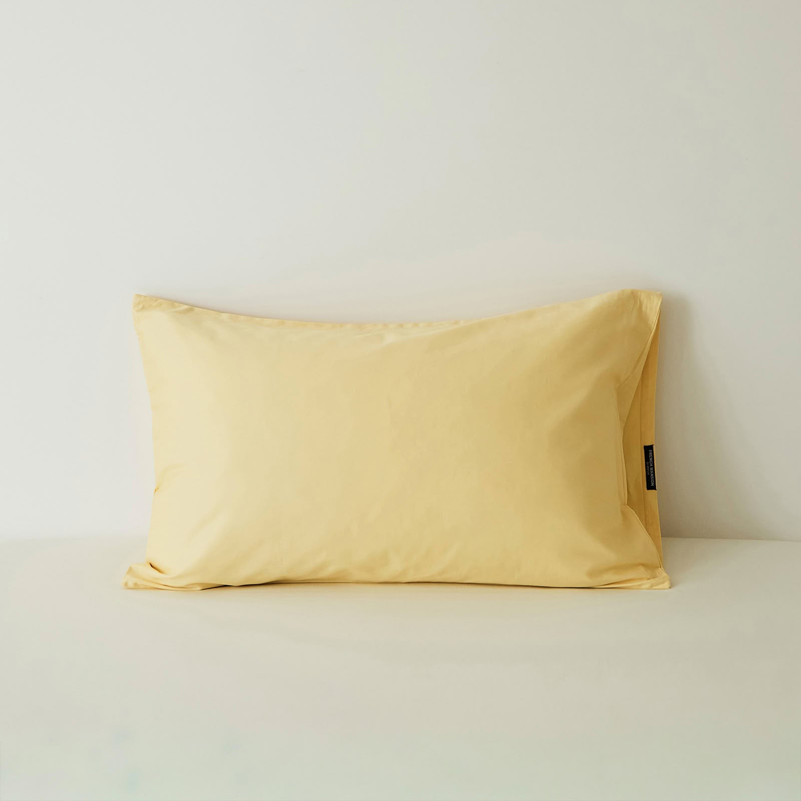 Muted solid washed cotton pillowcase in cozy minimalist style – RoomDen