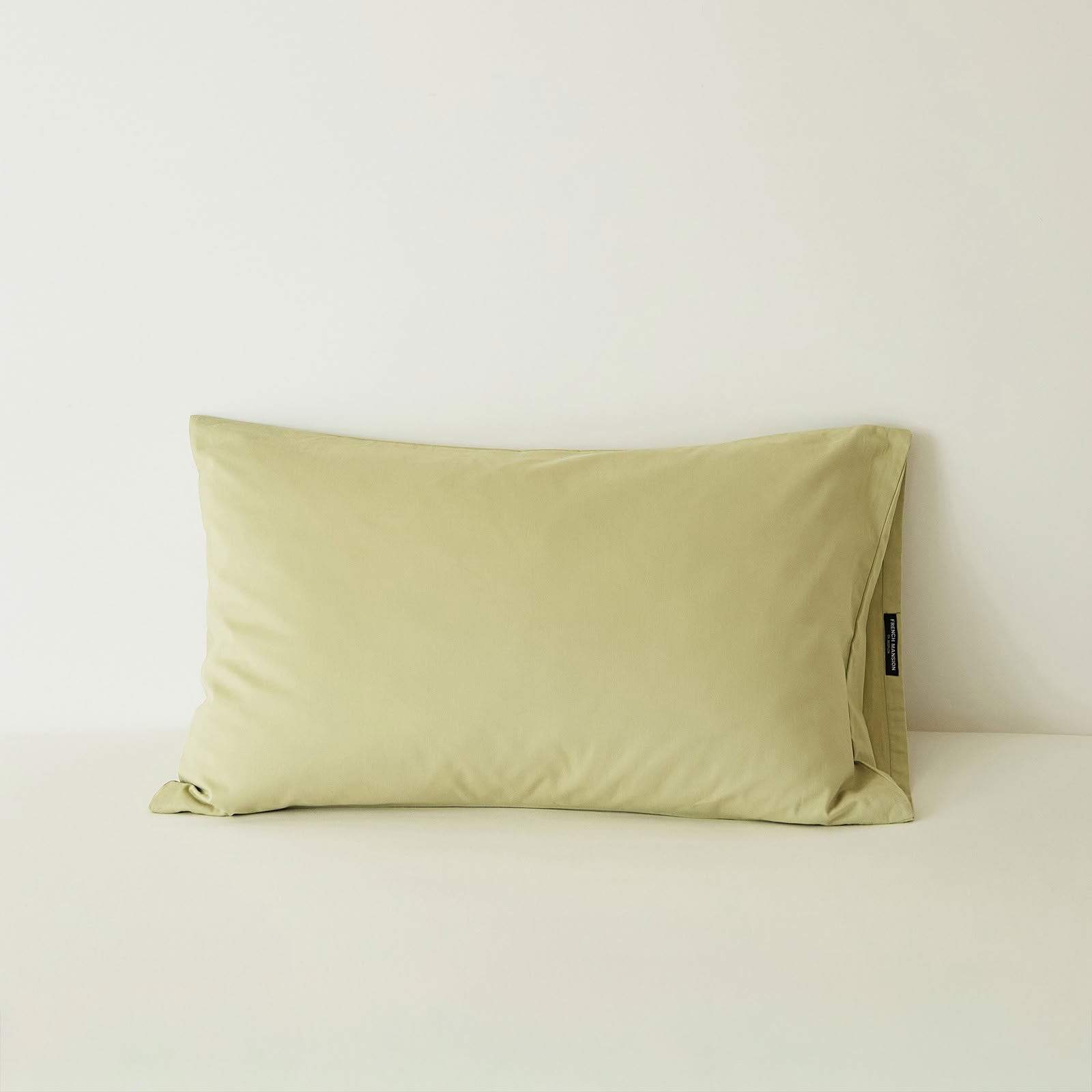 Muted solid washed cotton pillowcase in cozy minimalist style – RoomDen