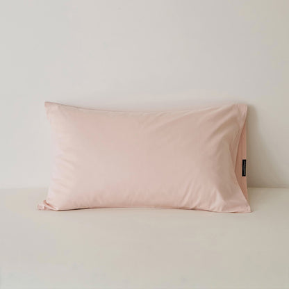 Muted solid washed cotton pillowcase in cozy minimalist style – RoomDen