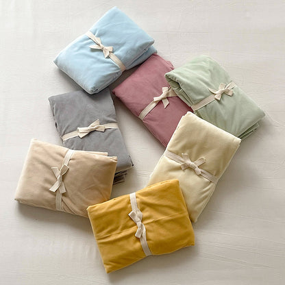 Soft flannel fleece pillowcase in a cozy minimalist bedroom setting – RoomDen