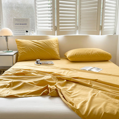 Soft flannel fleece pillowcase in a cozy minimalist bedroom setting – RoomDen