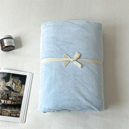 Soft solid velvet sheet set with minimalist styling – RoomDen