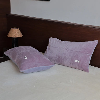 Two-tone fleece pillowcase in soft minimalist winter colors – RoomDen