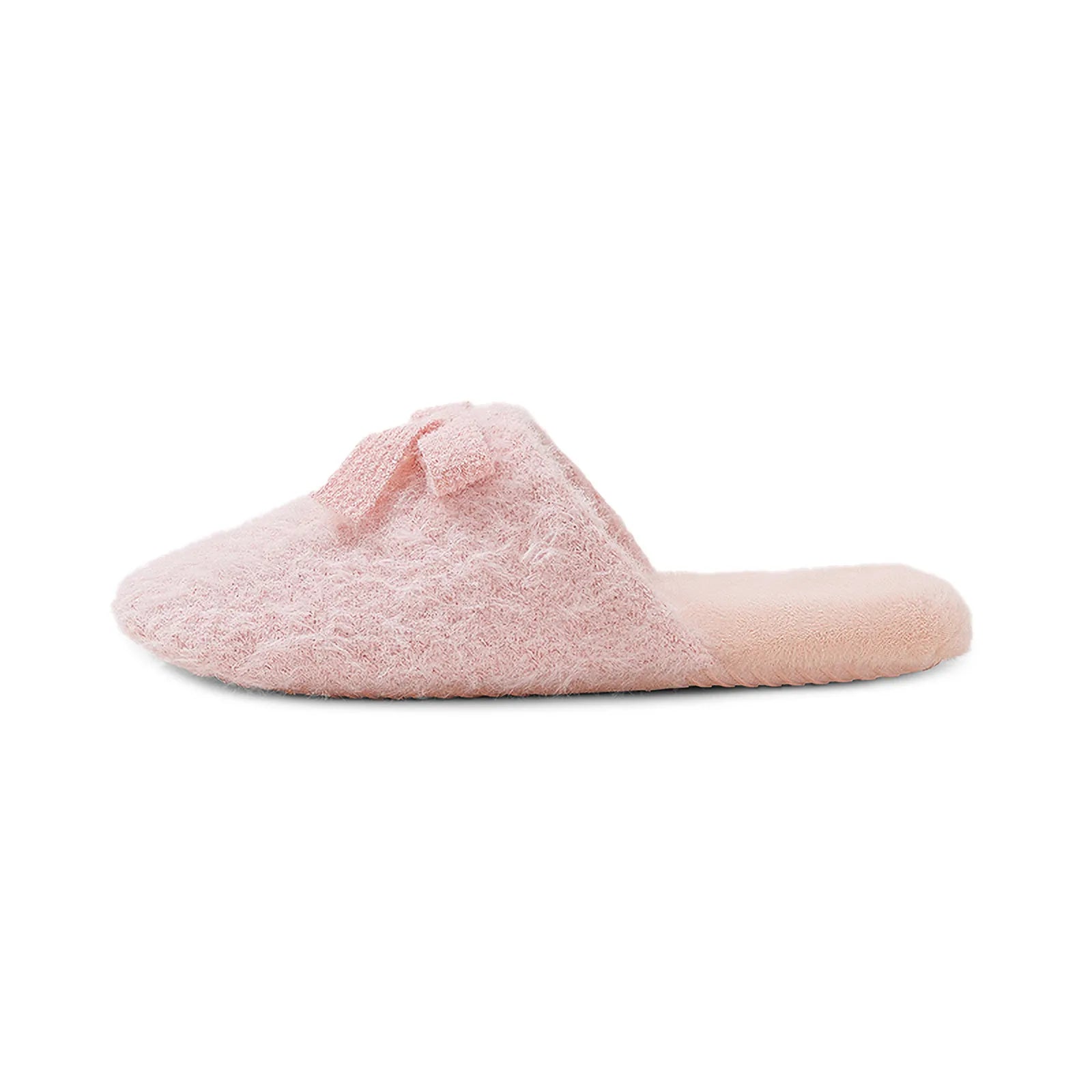 Pink Fuzzy Slipper Side Profile View - RoomDen
