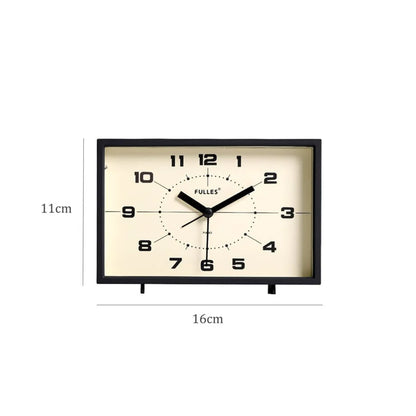 Image showing the dimensions of the table clock: 16cm width and 11cm height.