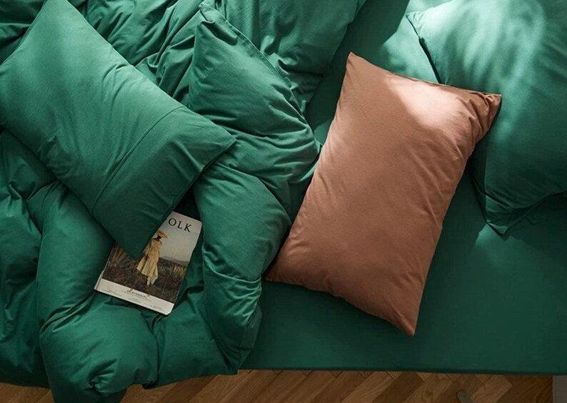 Palermo Washed Cotton Bedding Set - Emerald Jewel