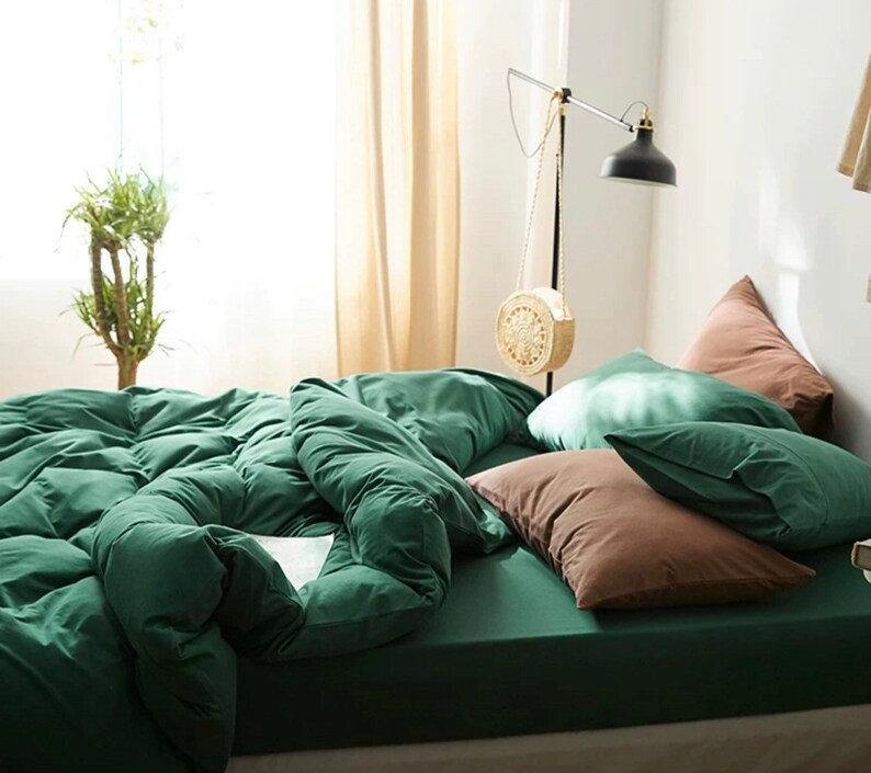 Palermo Washed Cotton Bedding Set - Emerald Jewel