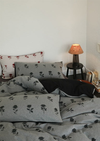 Marlise Floral Jacquard Cotton Bedding Set - room scene