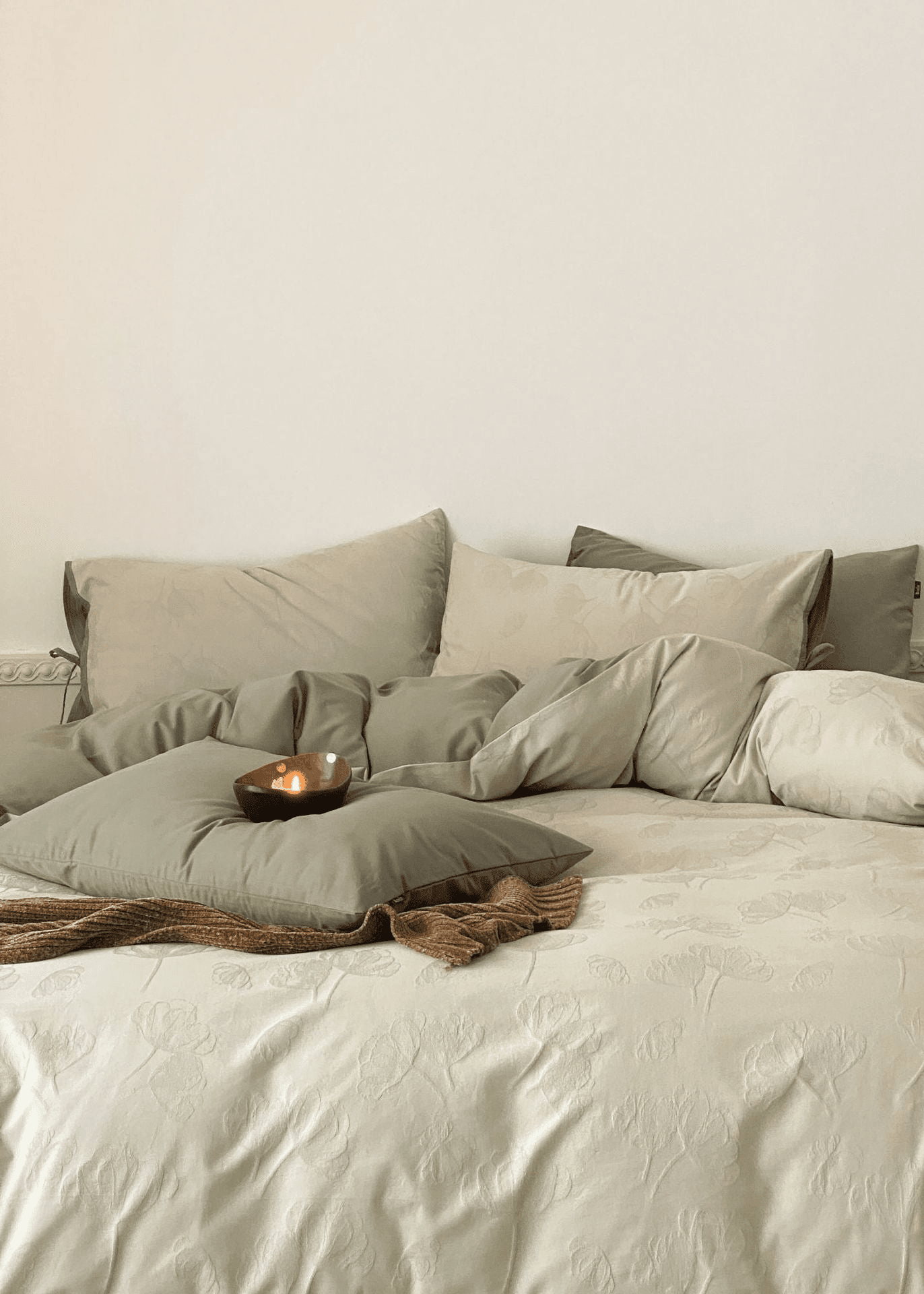 Odile Brushed Cotton Bedding Set - Sage Green