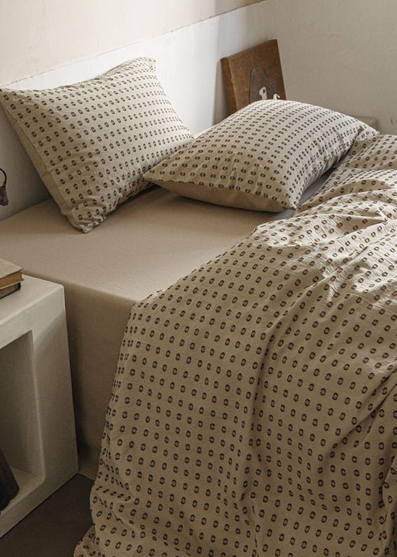 Amberlyn Dotted Cotton Bedding Set - room scene