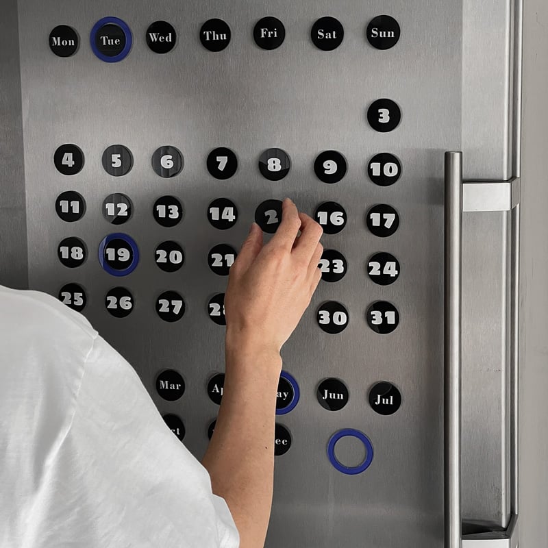 Minimalist Acrylic Magnetic Perpetual Wall Calendar