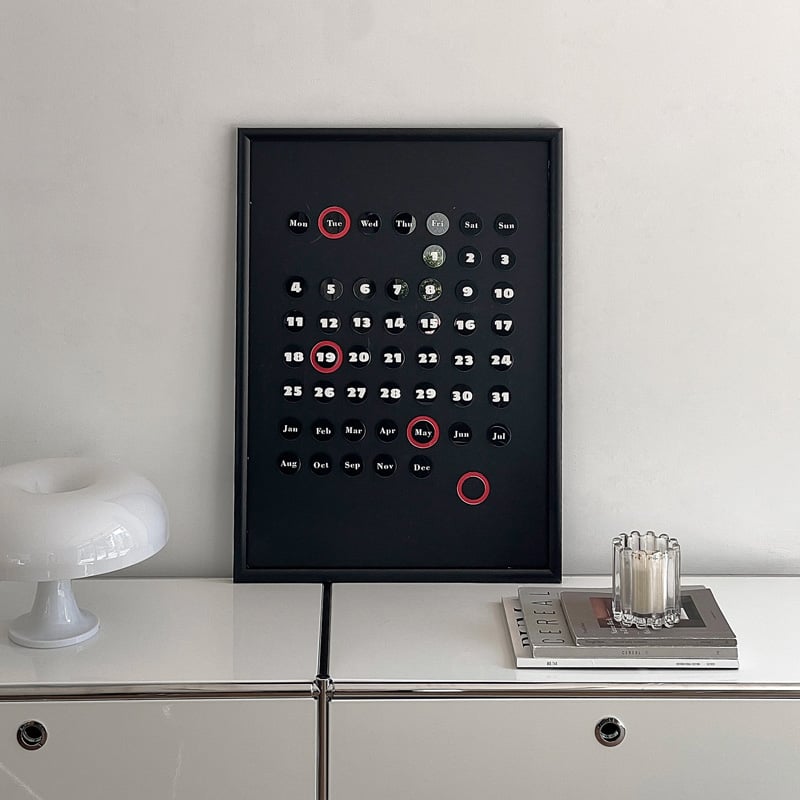 Minimalist Acrylic Magnetic Perpetual Wall Calendar