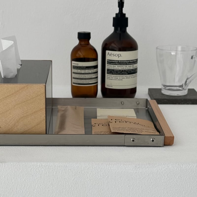 Brushed Steel Birch Tissue Box