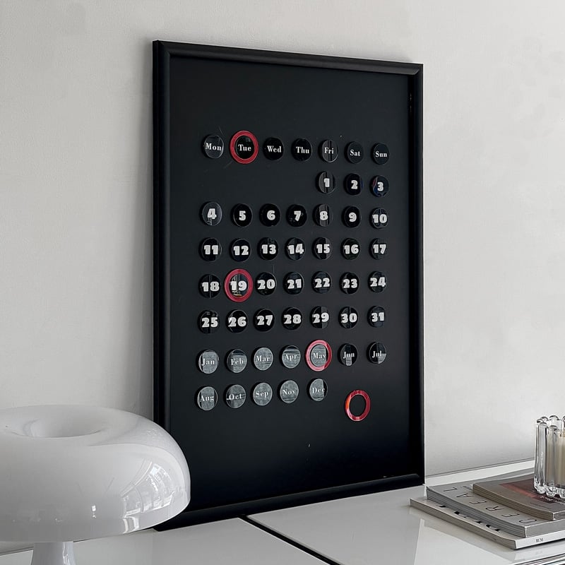 Minimalist Acrylic Magnetic Perpetual Wall Calendar