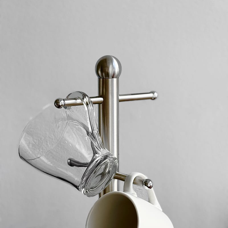 Stainless Steel 6-Hook Mug Tree