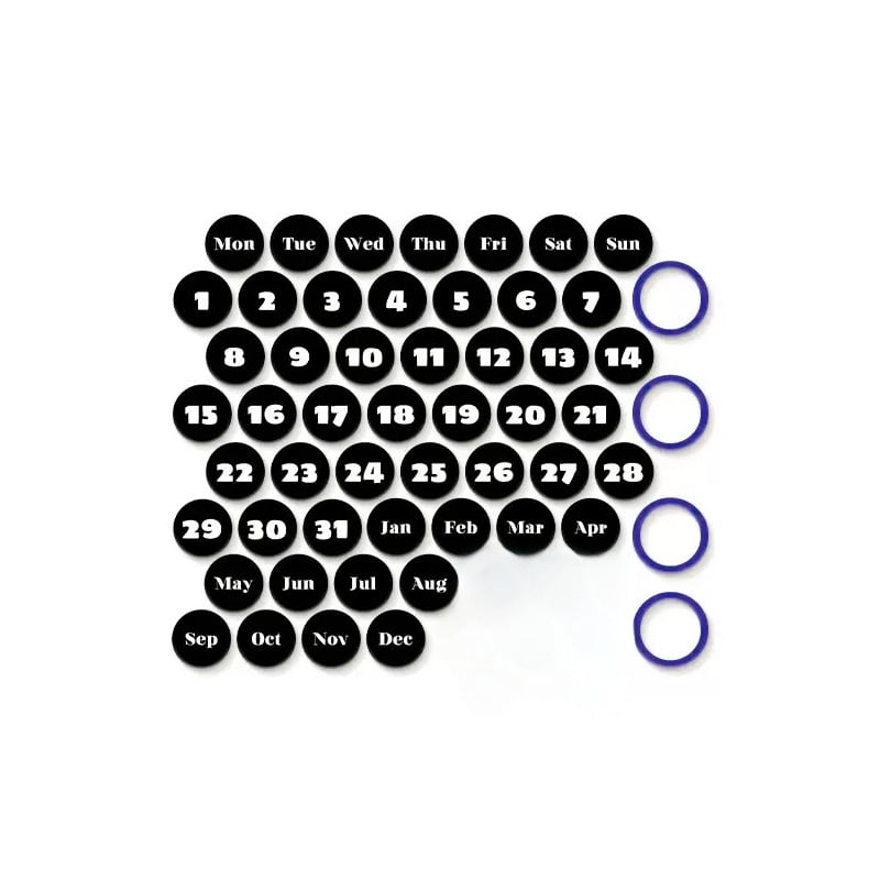 Minimalist Acrylic Magnetic Perpetual Wall Calendar