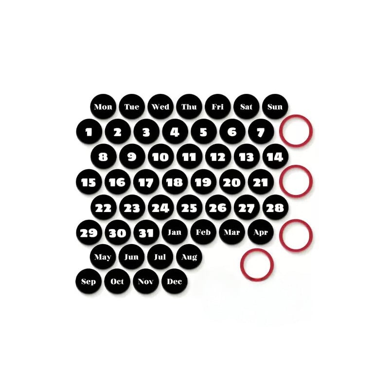 Minimalist Acrylic Magnetic Perpetual Wall Calendar