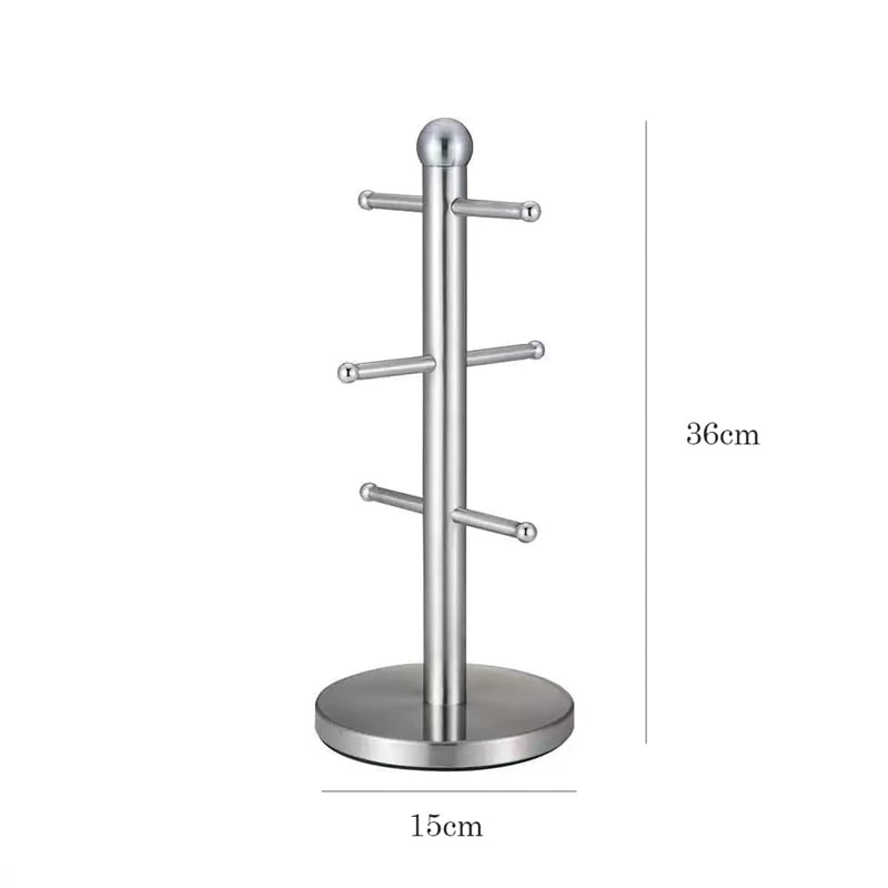 Stainless Steel 6-Hook Mug Tree