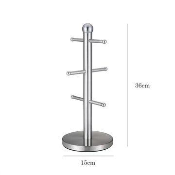 Stainless Steel 6-Hook Mug Tree