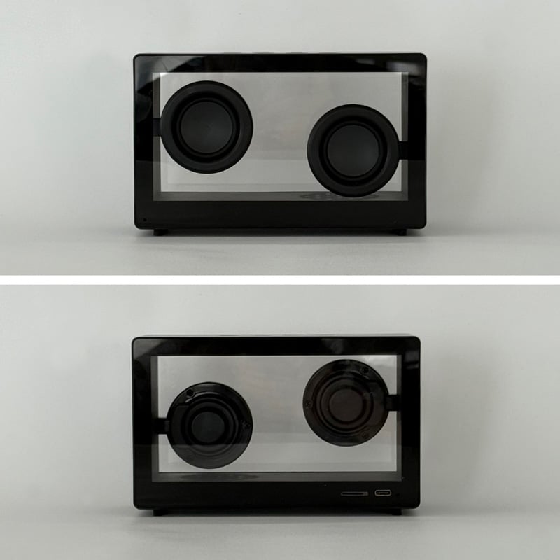 Floating-Driver Clear Acrylic Bluetooth Desk Speaker