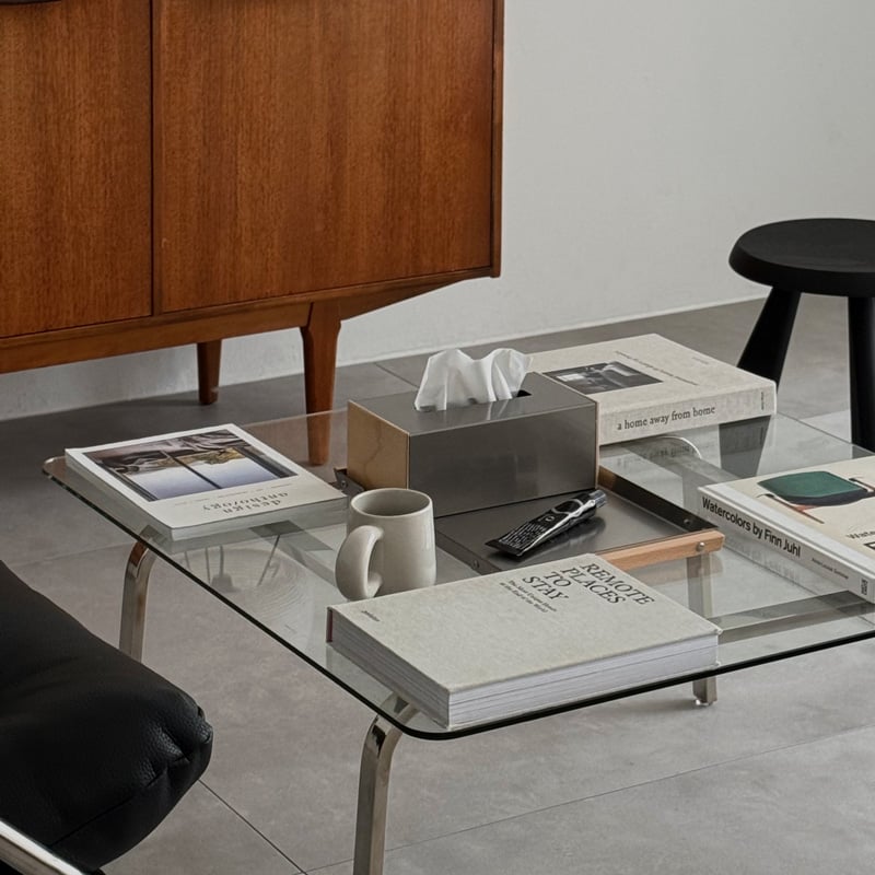 Brushed Steel Birch Tissue Box
